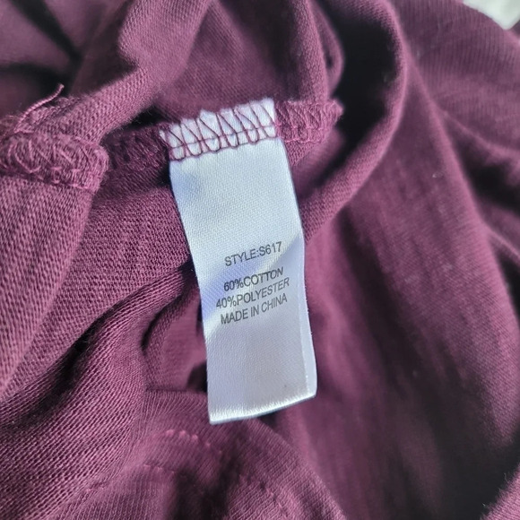 Reflex Womens Women’s S Knit Purple Round Neck T Shirt Short Sleeve LOVE White - Picture 7 of 9